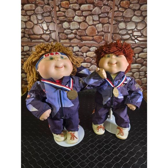 Cabbage Patch Kids Dolls The Danbury Mint Porcelain Collector 1996 Olympics - Picture 1 of 10